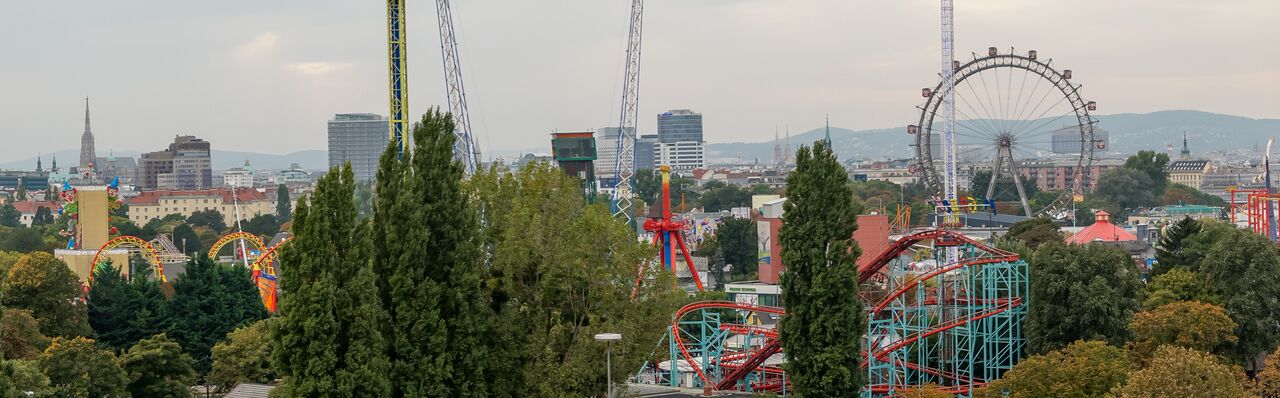 View of the Prater park in Vienna